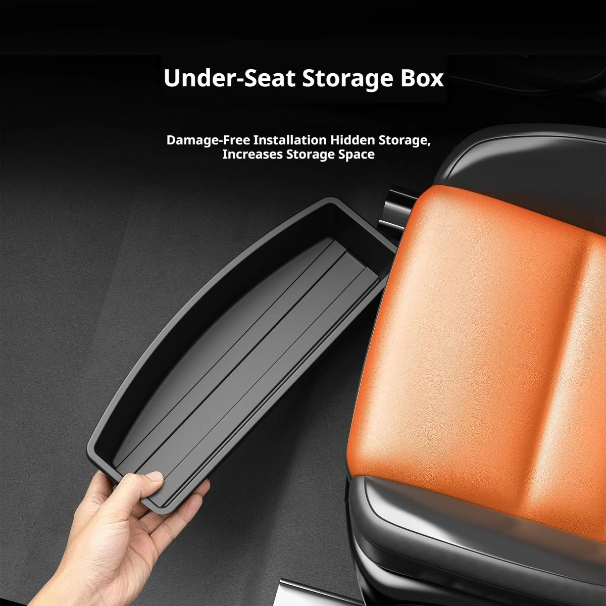 BLALION Universal Car Under Seat Storage Box ABS Front Seat Drawer Organizer