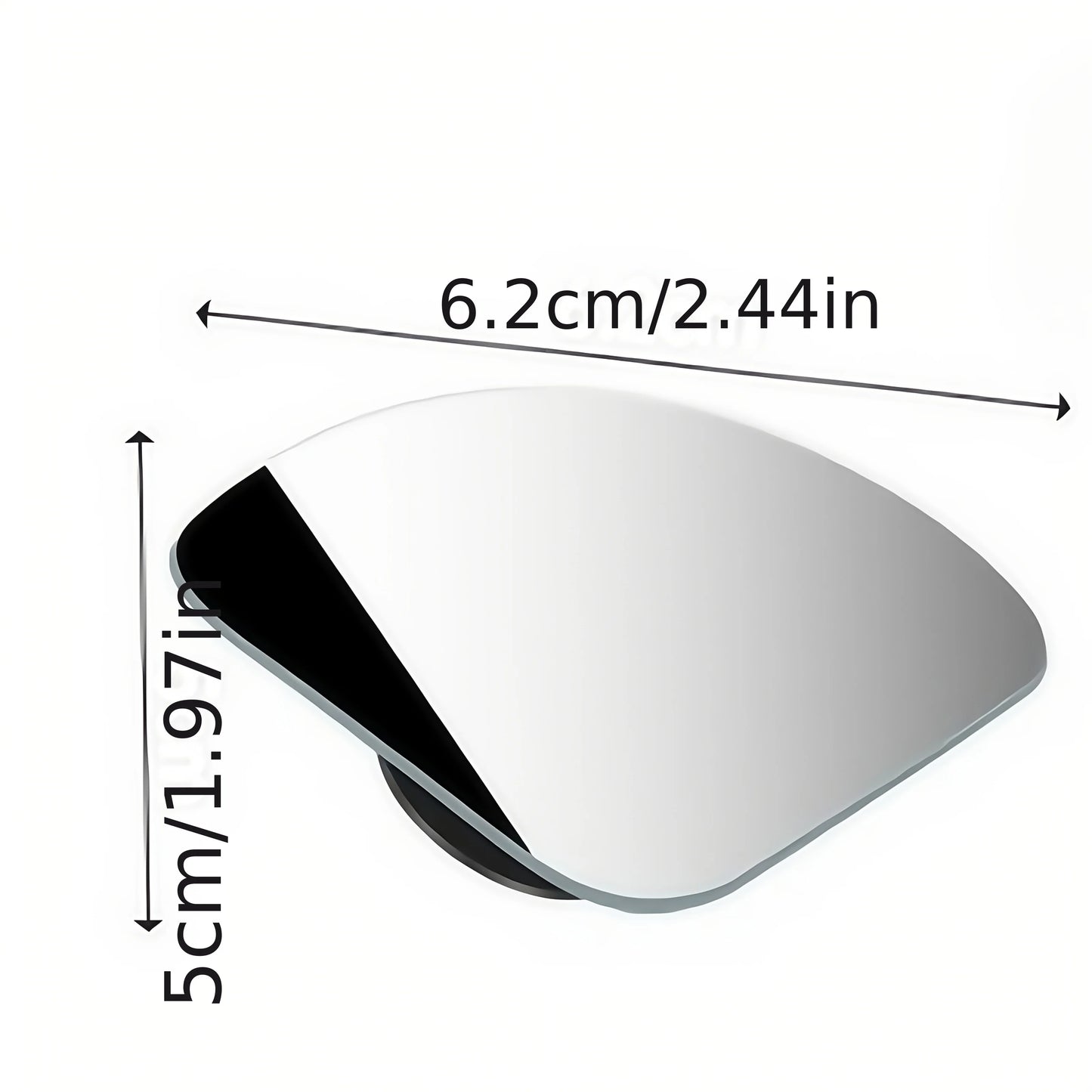 2PCS HD Wide-Angle Blind Spot Rearview Mirror Convex Auxiliary Side Mirror