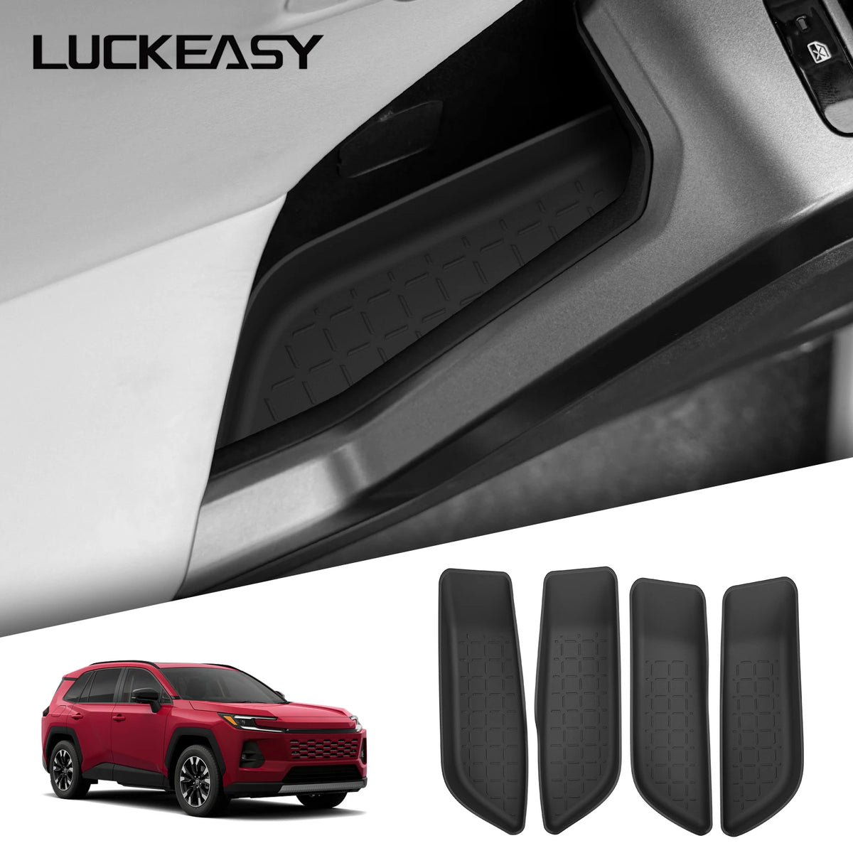 Door Handle Storage Box Front Rear Organizer Tray Interior for Toyota RAV4 2026