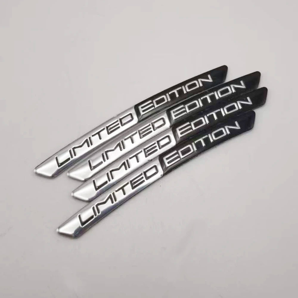 4PCS Aluminum Wheel Hub Stickers Limited Edition Emblem Decals for Car Motorcycle