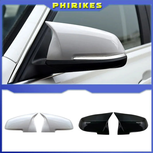 White Side Mirror Cover Caps for BMW 1 2 3 3GT 4 Series X1 E84 M2 i3 F20 F21 F22