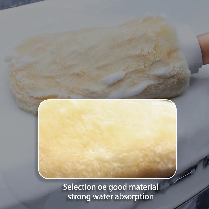 SEAMETAL Car Wash Glove Double Sided Plush Microfiber Soft Cleaning Mitt
