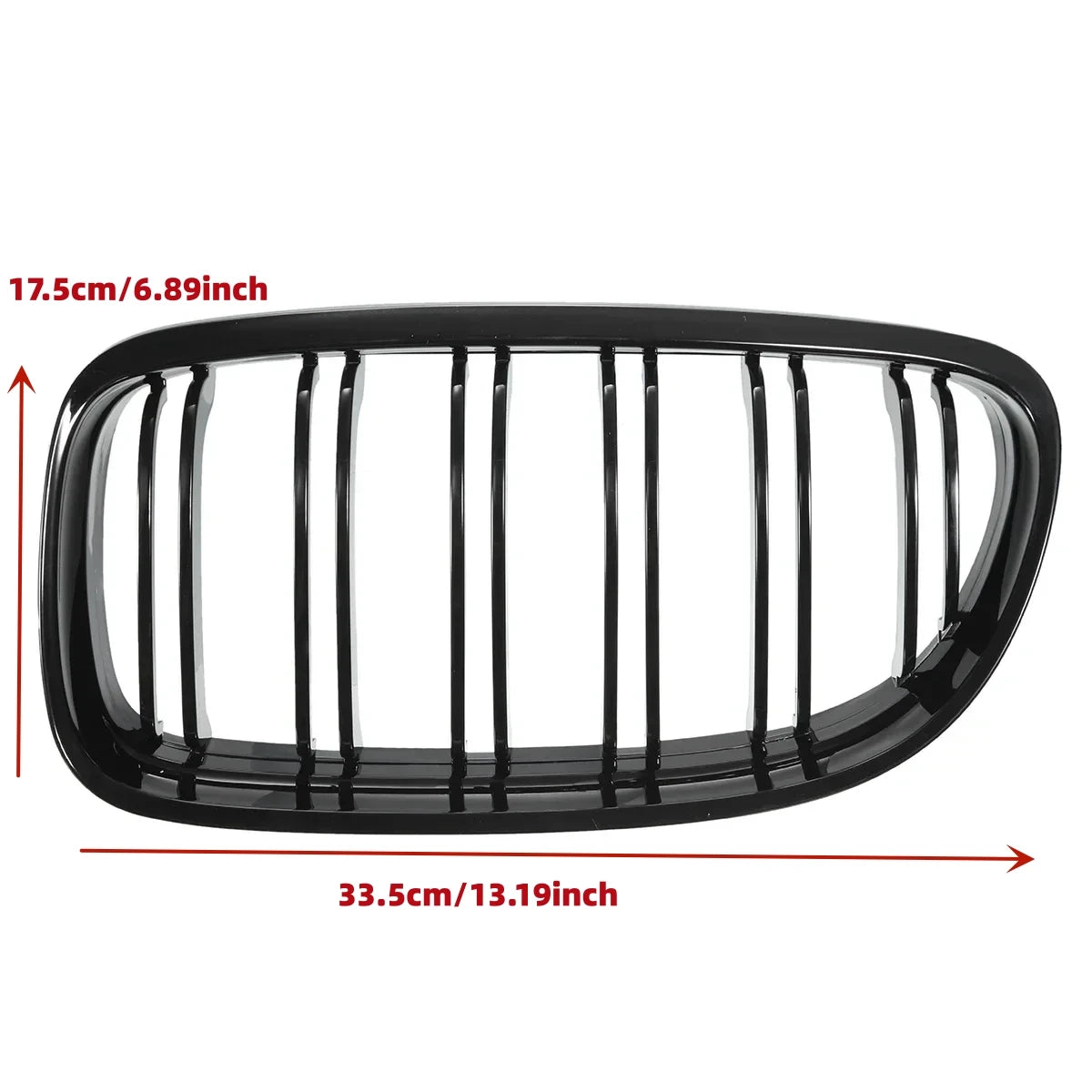 Gloss Black Double Slat Kidney Racing Grille for BMW E90 E91 3 Series LCI 2009–2013