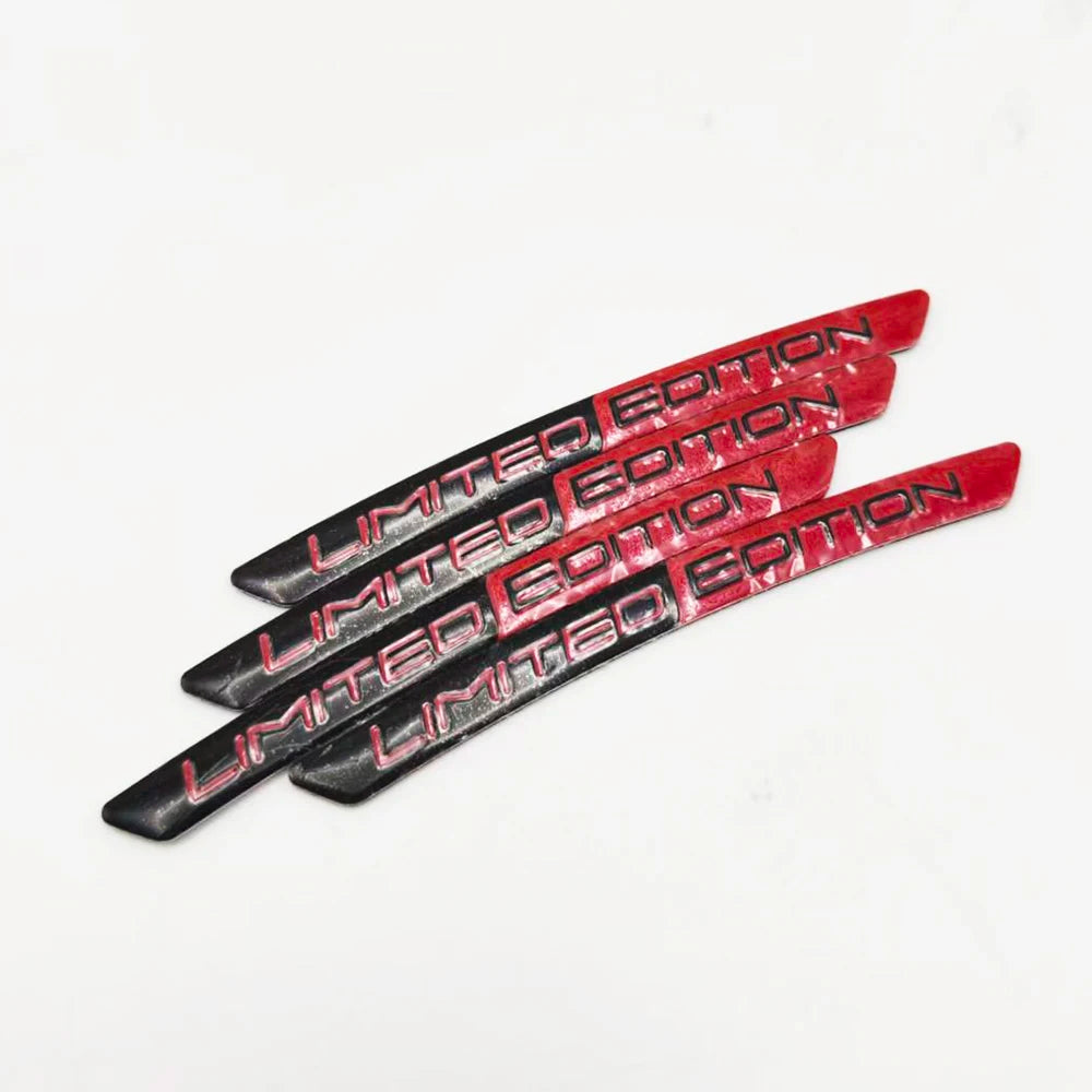 4PCS Aluminum Wheel Hub Stickers Limited Edition Emblem Decals for Car Motorcycle