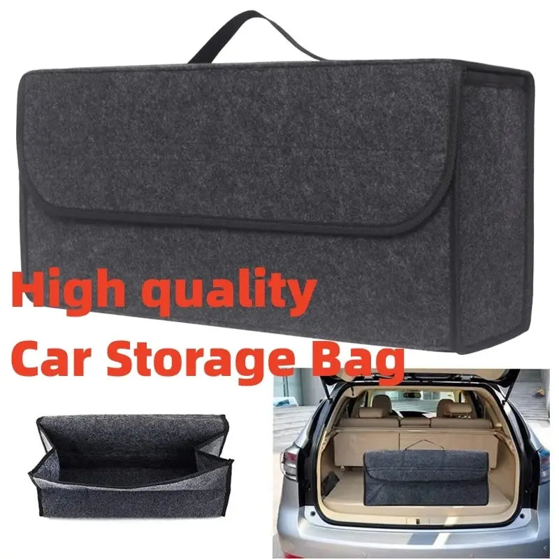 Large Anti-Slip Felt Car Trunk Storage Organizer Bag Tool Box 50 x 15 x 24cm