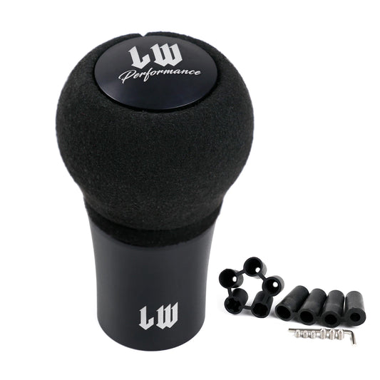Black Edition Suede Leather Gear Shift Knob M12x1.25 M10x1.5 Mx101.25 M8x1.25