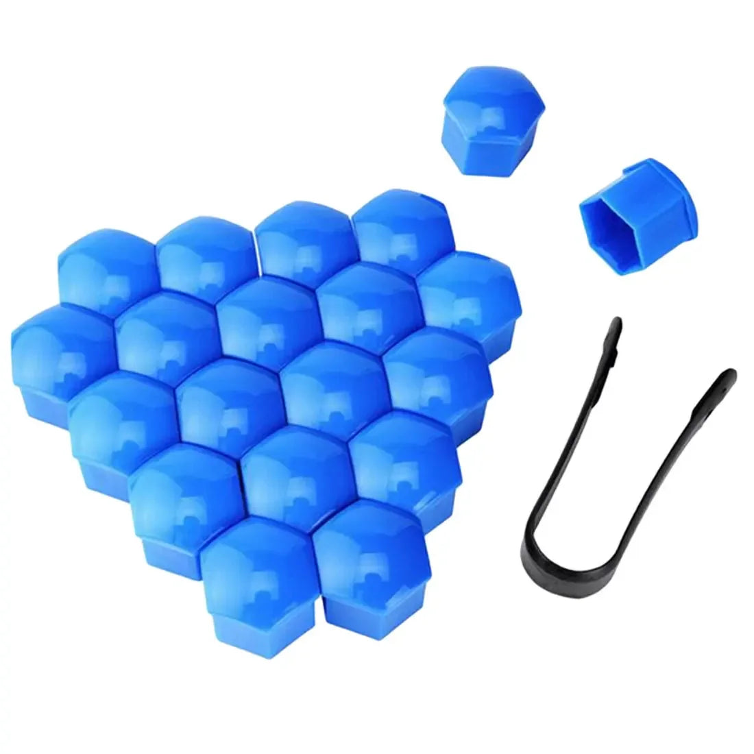 20Pcs Car Wheel Nut Caps 17mm 19mm 21mm Black Plastic Bolt Covers
