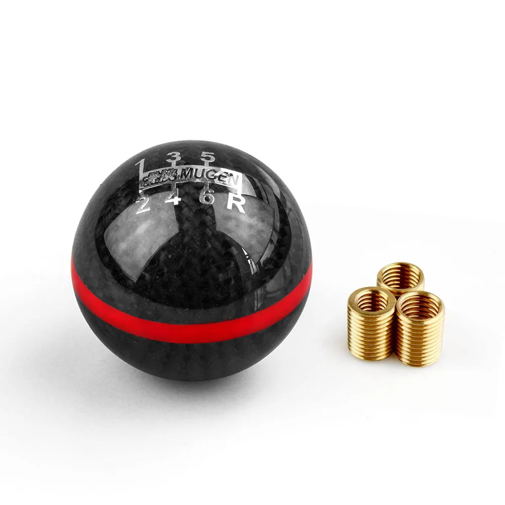 MUGEN Style Carbon Fiber 5 6 Speed Manual Gear Shift Knob for Honda Civic Type R