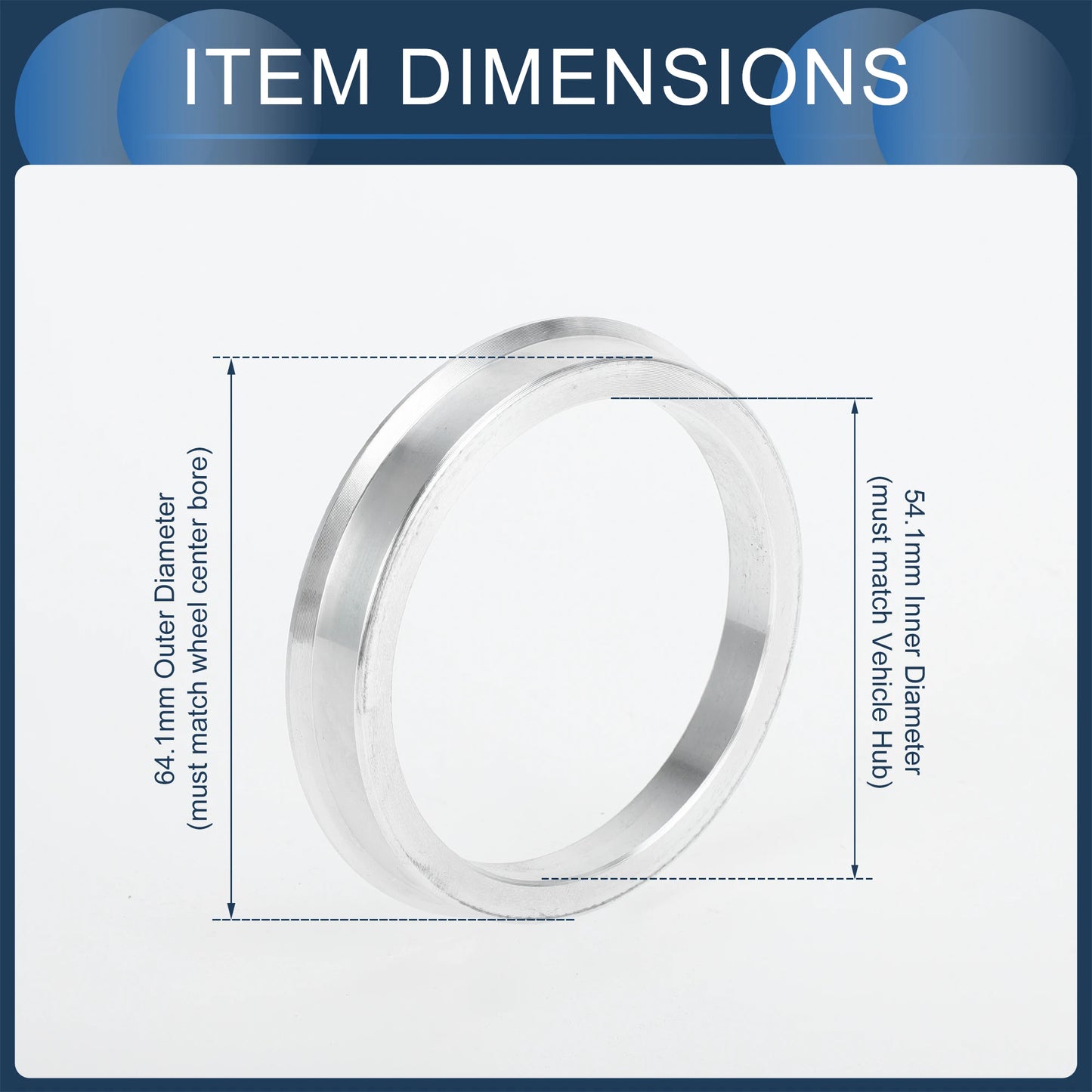 UXCELL 4Pcs Hub Centric Rings Wheel Centering Rings 56.1-64.1mm OD