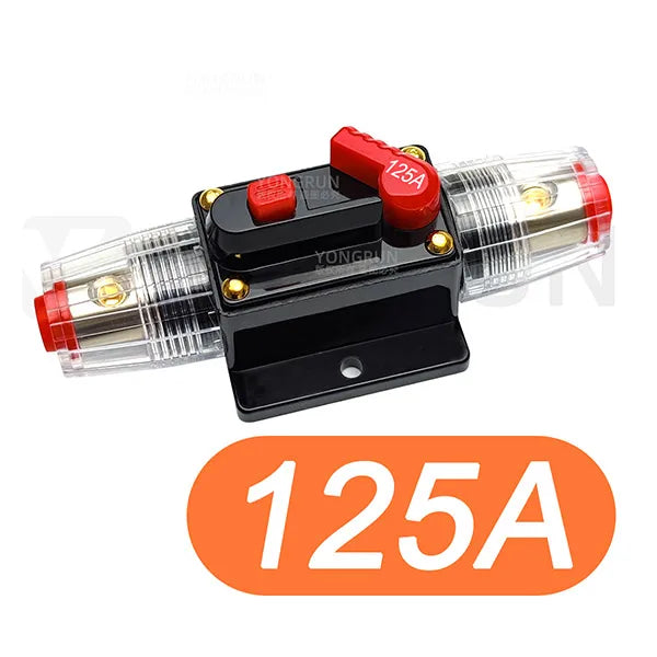 Circuit Breaker 20A–300A Manual Reset for Car Audio System 12V- 48V DC 40A 60A