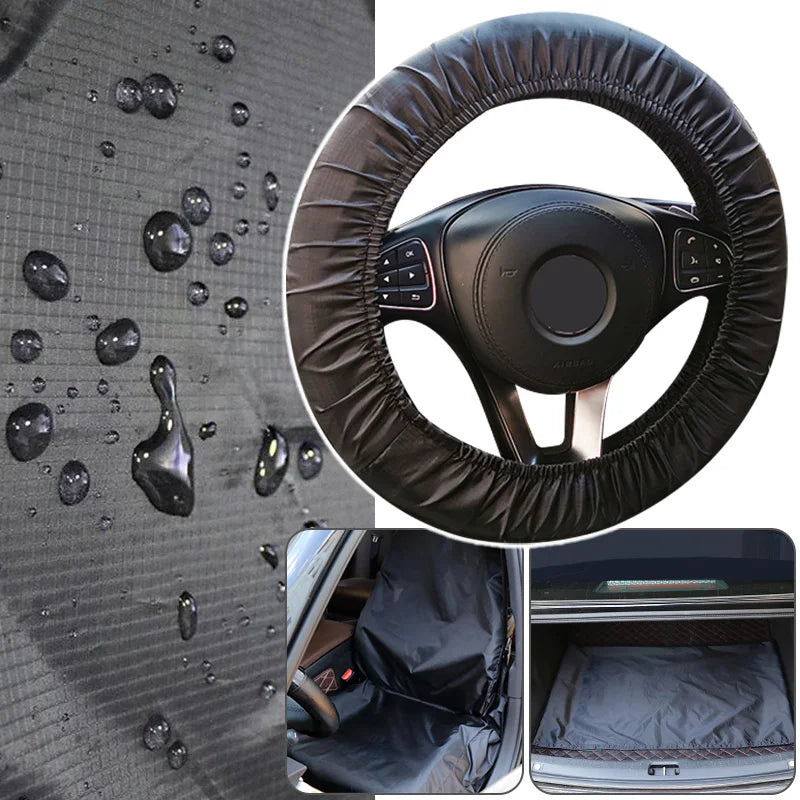 Universal Oxford Car Seat Protector & Steering Wheel Cover