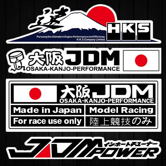 JDM HKS Fuji Mountain Reflective Car Sticker Decal Motorcycle Scooter Body Vinyl