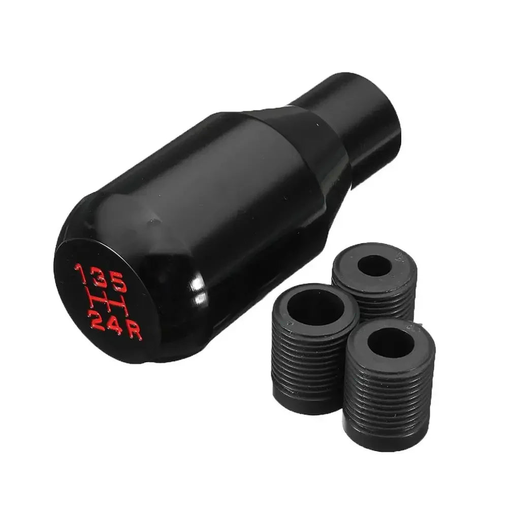 Universal 5 Speed Black Aluminum Manual Gear Shift Knob JDM Car Shifter Lever