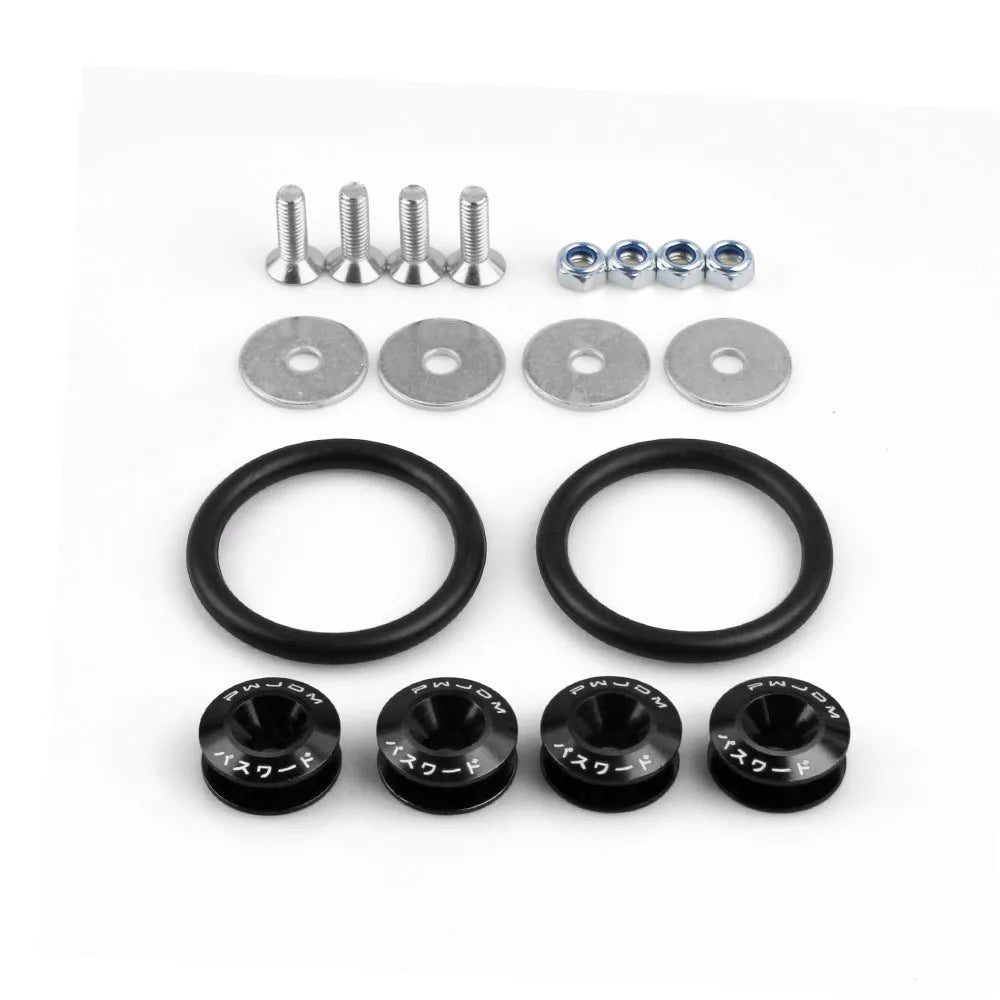 Universal Aluminum JDM Quick Release Bumper Fastener Kit for Bumpers Trunks