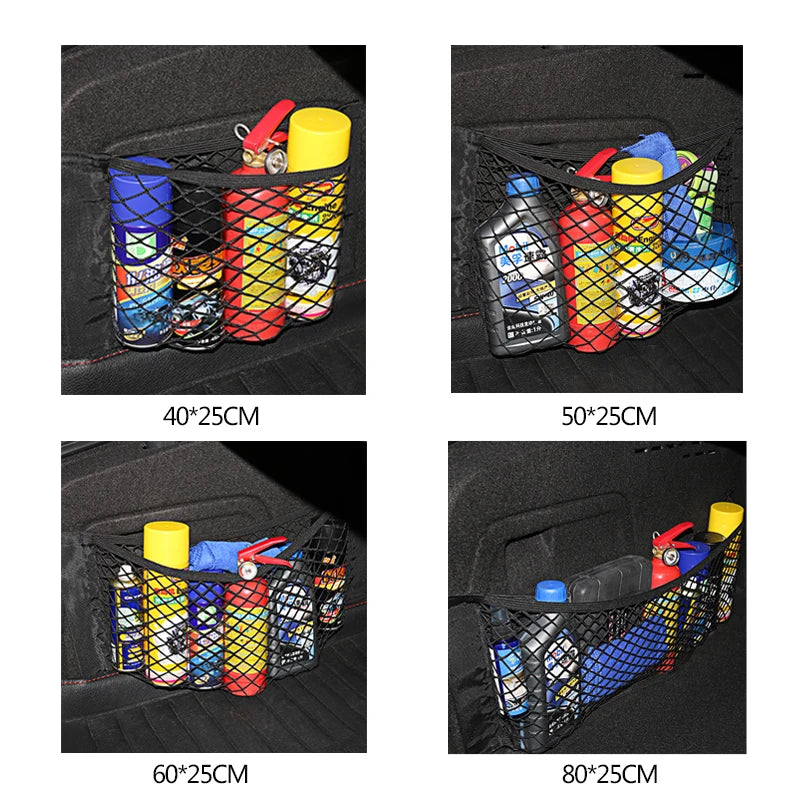 Car Trunk Storage Mesh Net Elastic Cargo Organizer Luggage Holder Pocket