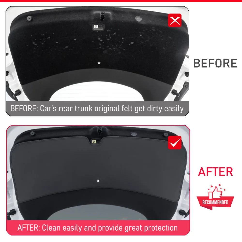 Premium Leather Rear Trunk Tailgate Mat for Tesla Model Y Juniper 2025-2026