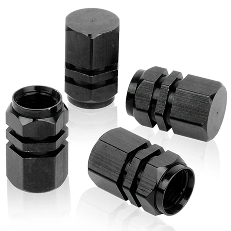 4pcs Universal Aluminum Tire Valve Stem Caps Airtight Covers Car SUV Truck