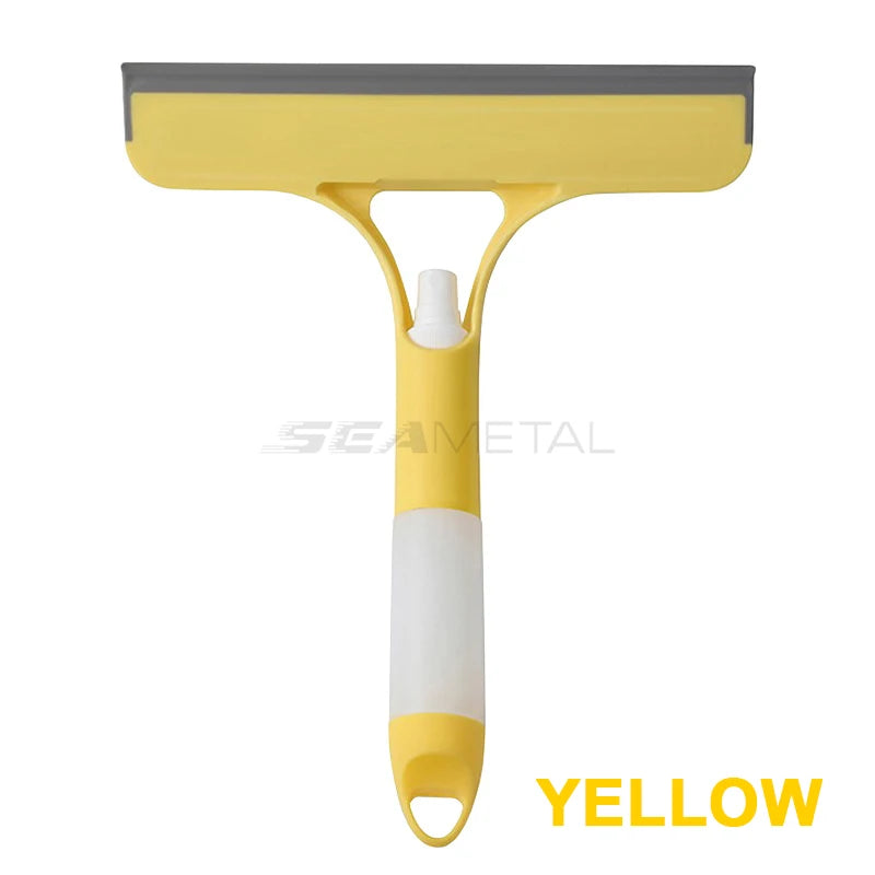 SEAMETAL 3-in-1 Car Window Cleaning Scraper Silicone Squeegee Glass Wiper