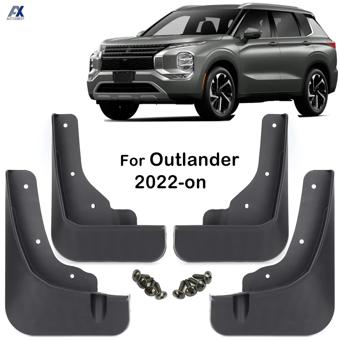 Front & Rear Mud Flaps Splash Guards for Mitsubishi Outlander GM GN ZM 2022–2023