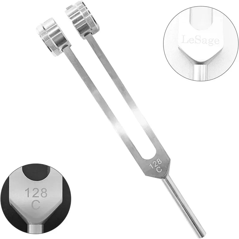 128Hz Weighted Tuning Fork Set Bio Acoustic Sound Therapy Vibration Tool