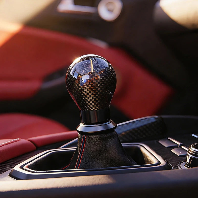 Carbon Fiber Aluminum Alloy Gear Shift Knob Manual Transmission Round Ball