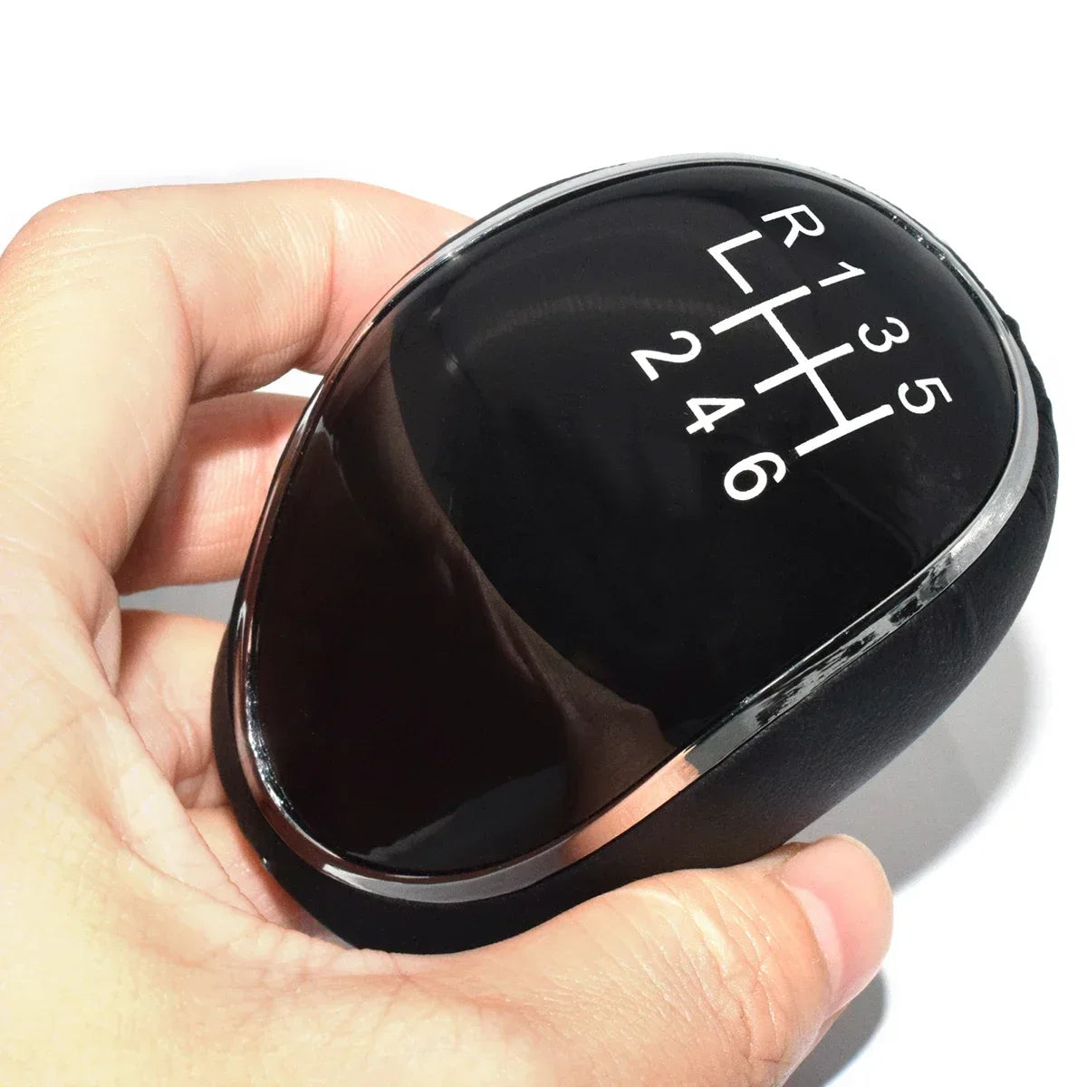 6 Speed +R Chrome Black Gear Shift Knob M10 Mitsubishi Outlander Sentra