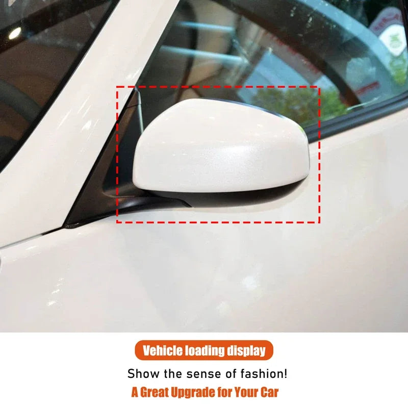 Side Mirror Cover Pair Carbon Fibre Print ABS for Nissan 370Z Z34 2009-2020