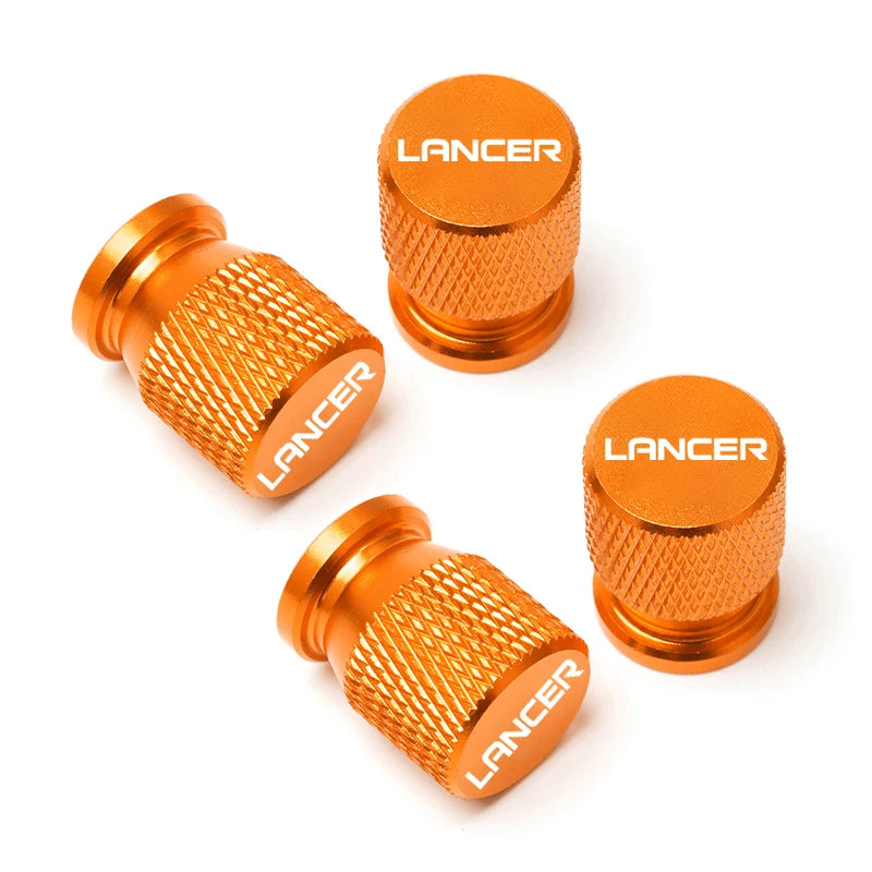 4PCS Mitsubishi Lancer Tire Valve Stem Caps Wheel Tyre Dustproof Waterproof
