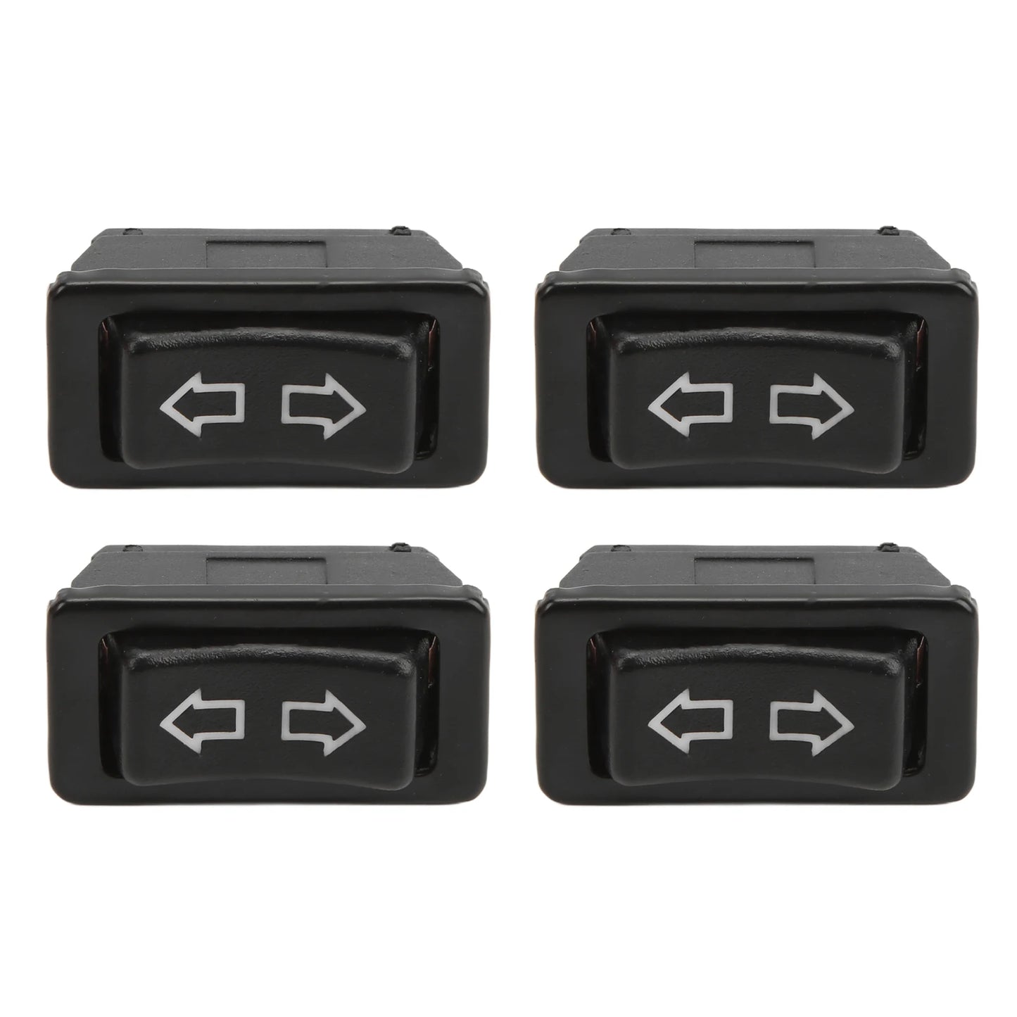 4PCS Universal 5-Pin Power Window Switch Set with Green LED Light DC 12V/24V