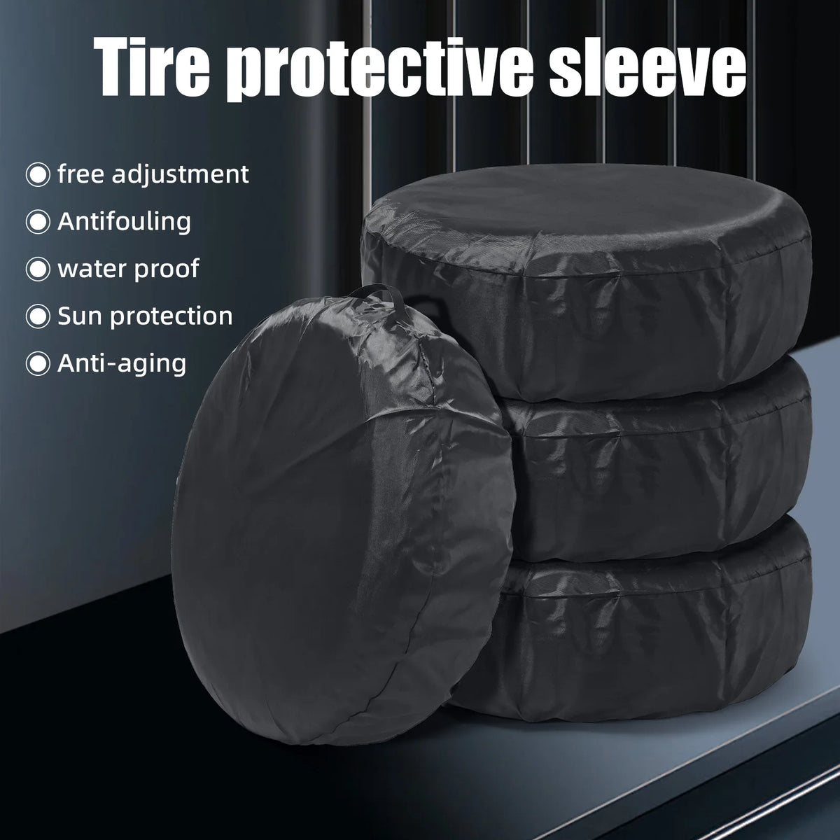1/2/4PCS Car Spare Tire Cover Polyester Wheel Protector Dustproof Tire Bag
