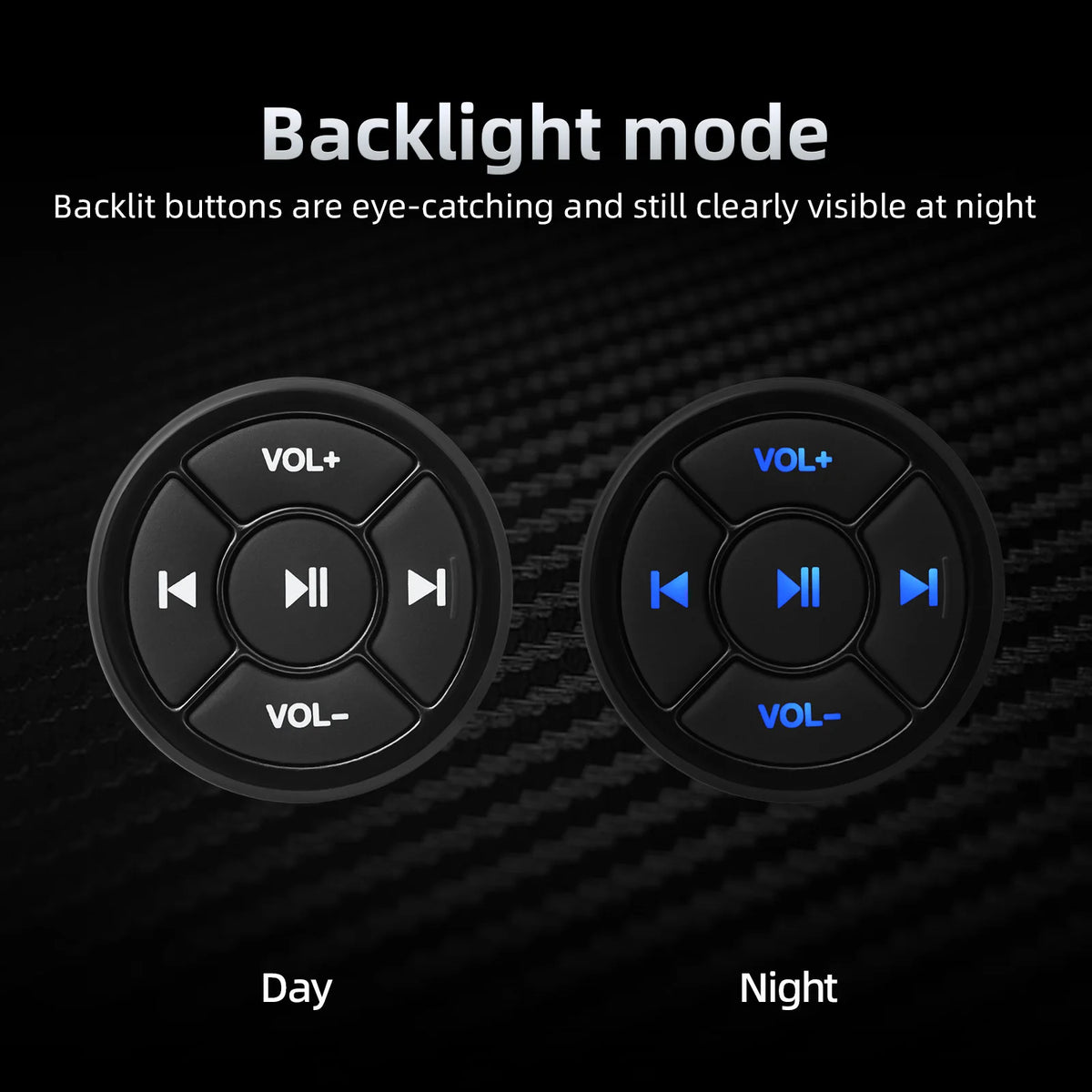 Wireless Bluetooth Car Steering Wheel Media Remote Control 5 Key Android iOS