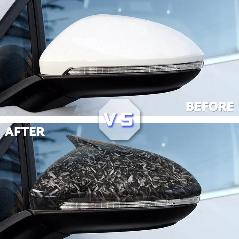 2PCS Side Rearview Mirror Cover Caps for VW Golf MK7 MK7.5 GTI R GTE 2014–2019