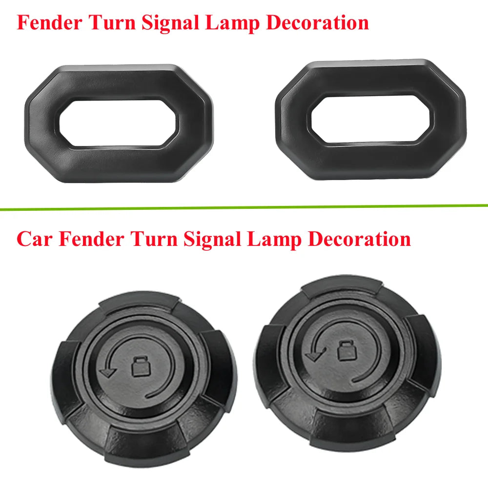 4PCS Door Keyhole & Side Fender Turn Signal Trim Covers for Suzuki Jimny 2019+