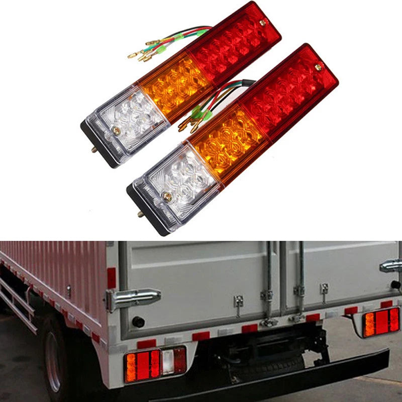 12V 20 LED Waterproof Trailer Tail Light Brake Reverse Running & Turn Signal Lamp