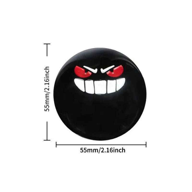 JDM Ghost Smile Face Ball Gear Shift Knob Manual Shifter 3 Adapters