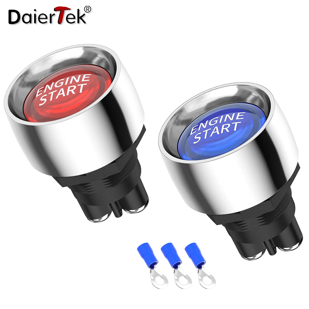 12V 50A 3 Pin Push Button Ignition Starter Switch SPST ON OFF Car RV Marine