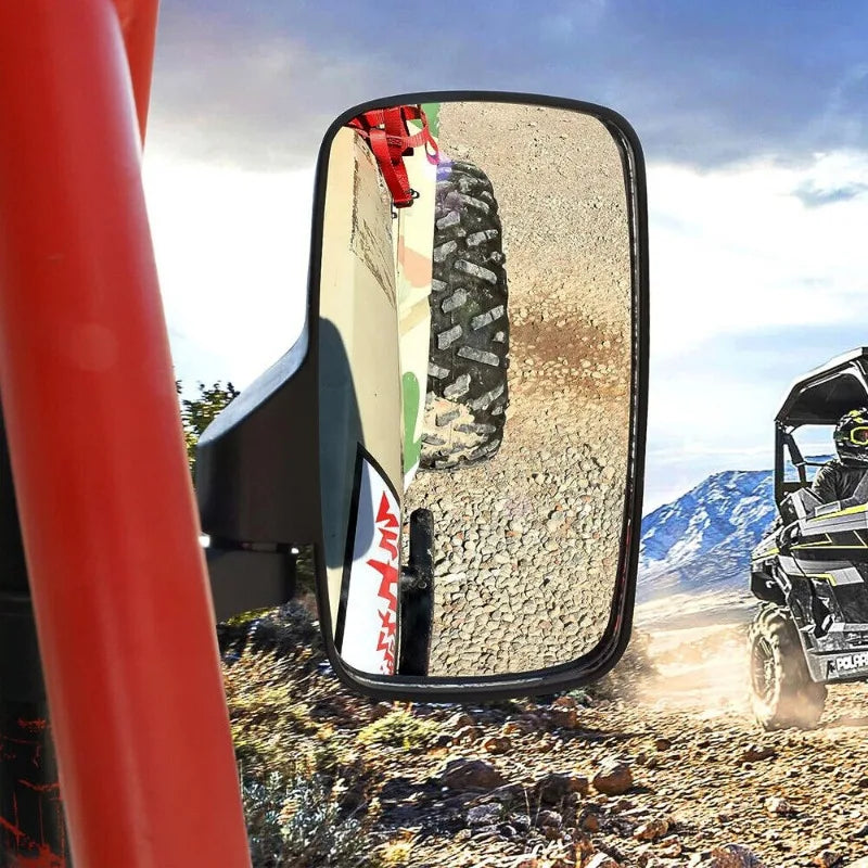 UTV Rearview Side Mirrors for Polaris Ranger, General, Can-Am Defender & Maverick