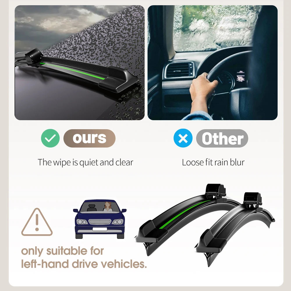2PCS Front Windshield Wiper Blades for Subaru Outback 1999–2023