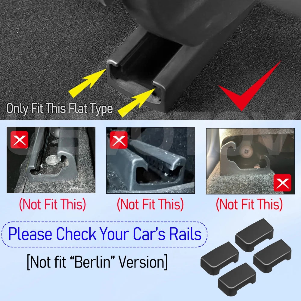 4PCS Seat Rail Cover Protectors for Tesla Model 3, Model Y & Model Y Juniper