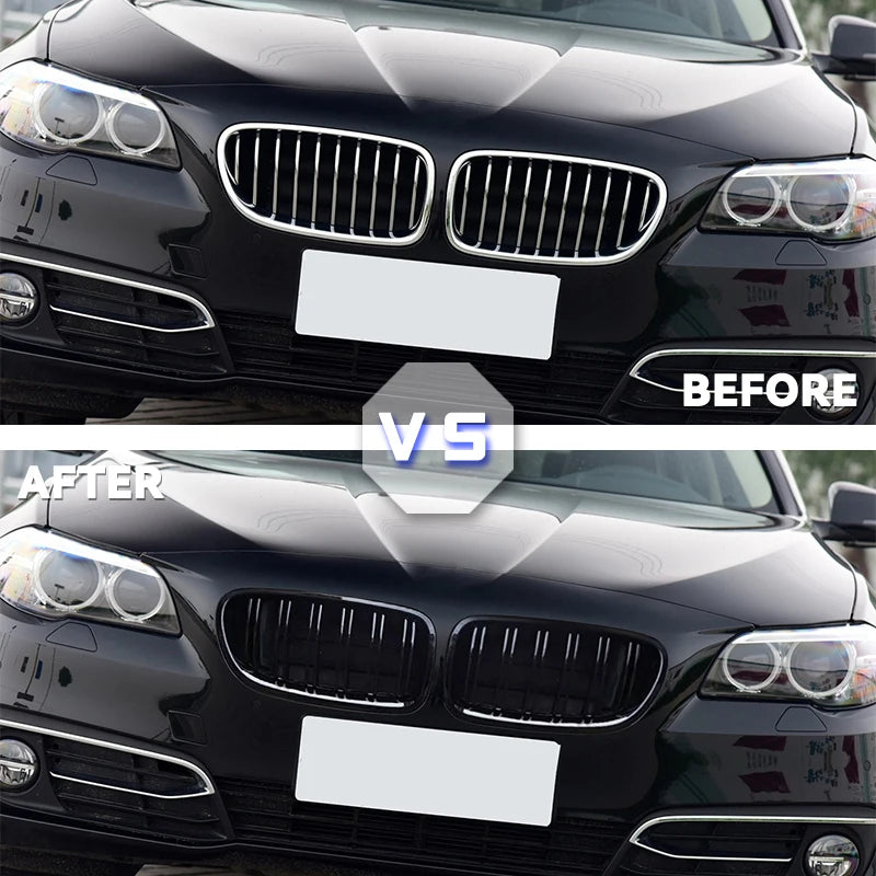 Gloss Black Dual Slat Kidney Grille for BMW 5 Series F10 F11 F18 2010–2017