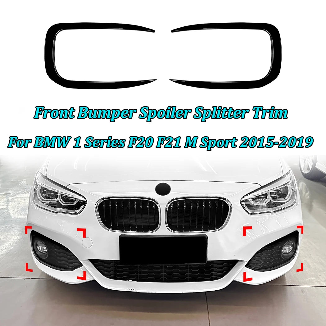 Sport Front Bumper Lip Splitter for BMW 1 Series F20 F21 M 2015-2019