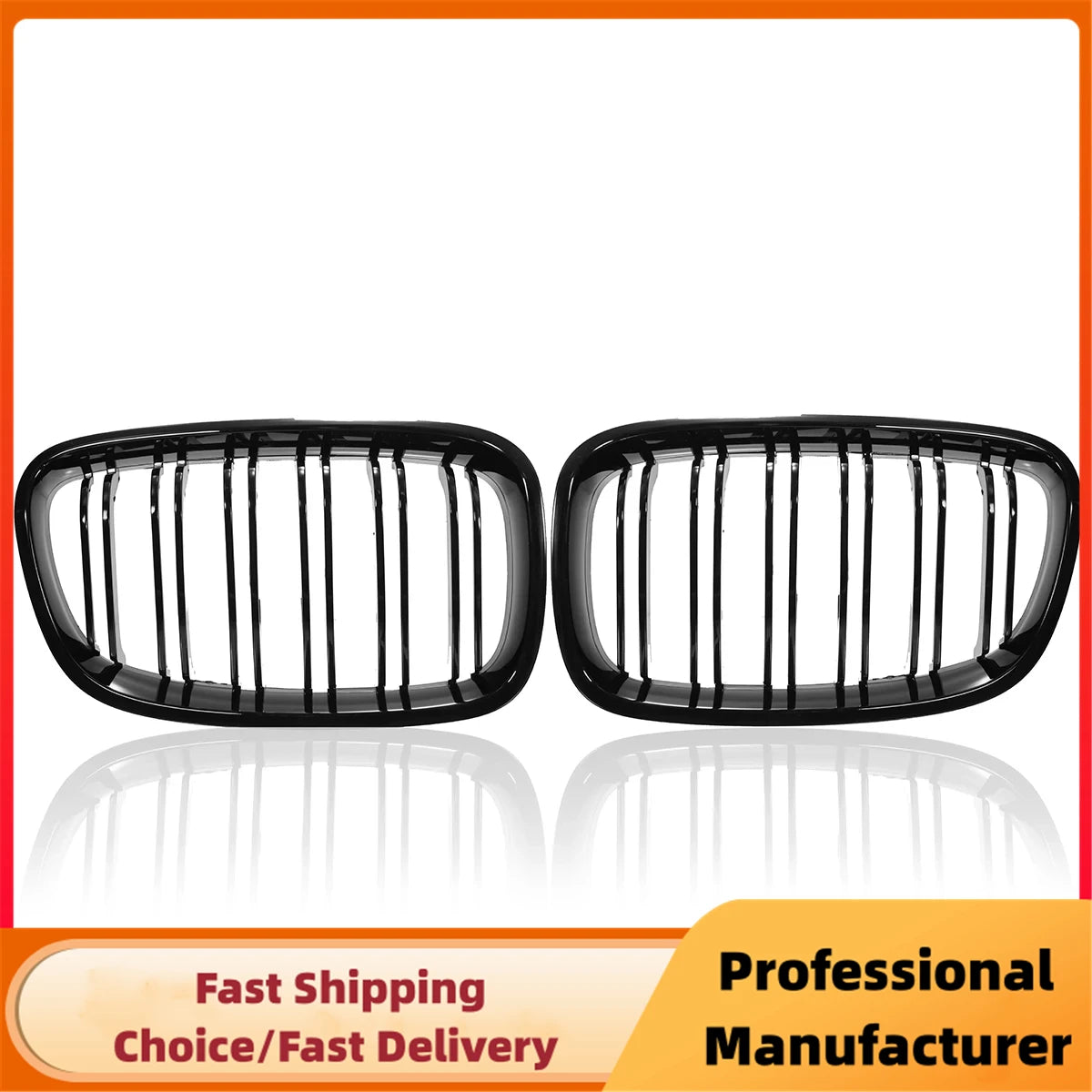 Gloss Black Double Slat Kidney Grille for BMW 1 Series F20 F21 2011–2014