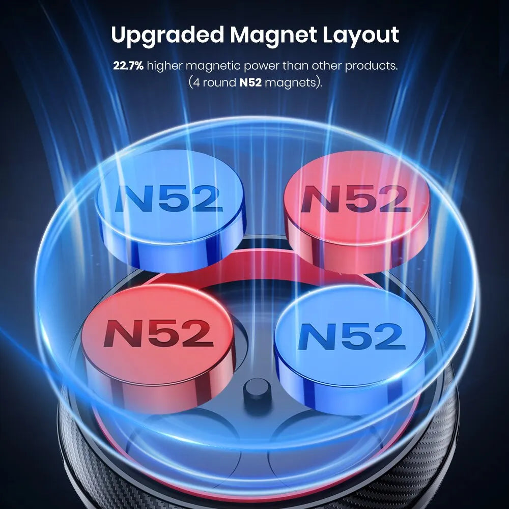 TOPK Magnetic Car Phone Holder Air Vent Mount 6 N52 Magnets Universal iPhone