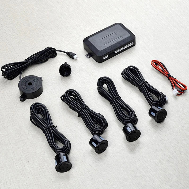 Risingon 12V Car Parking Sensor Kit 4 Sensors 22mm Reverse Backup Radar Buzzer