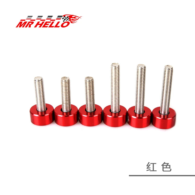 6PCS JKdreamer M6 Aluminum Fender Washers Bolts for Honda Engine Air Inlet Manifold