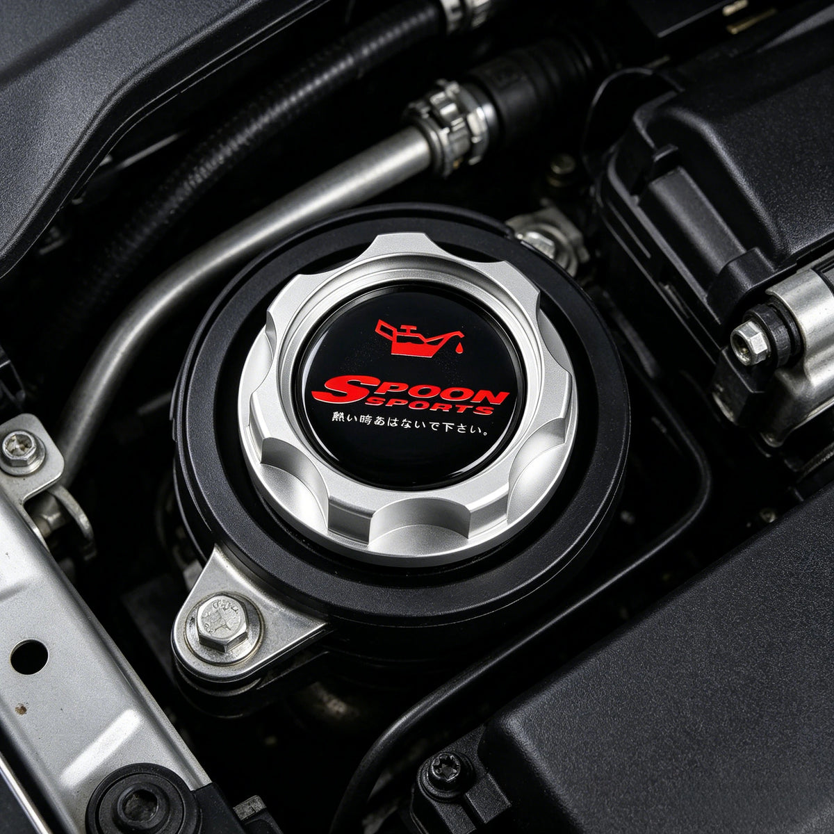 Honda Spoon Sports Style Aluminum Engine Oil Filler Cap JDM Tuning Accessory