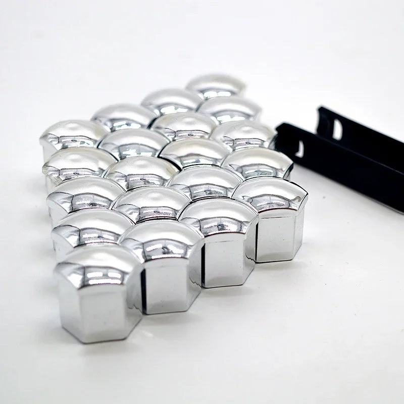 20Pcs Car Wheel Nut Caps 17mm 19mm 21mm Black Plastic Bolt Covers