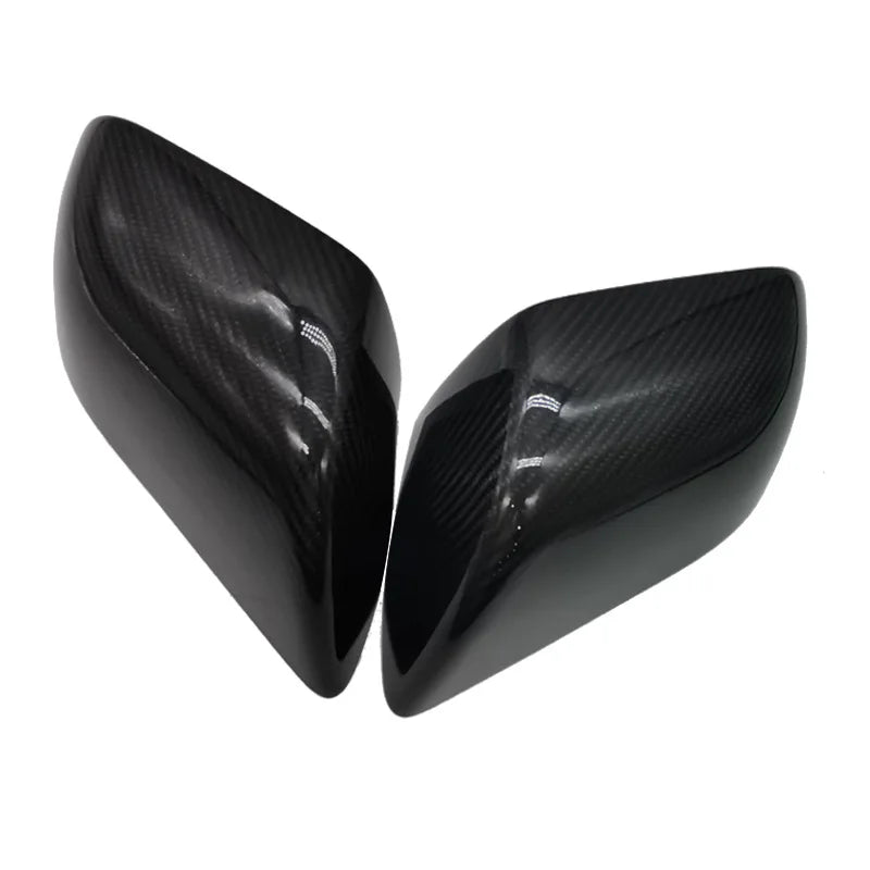 Real Dry Carbon Fiber Mirror Covers Matte Pair for Tesla Model 3 Y Highland