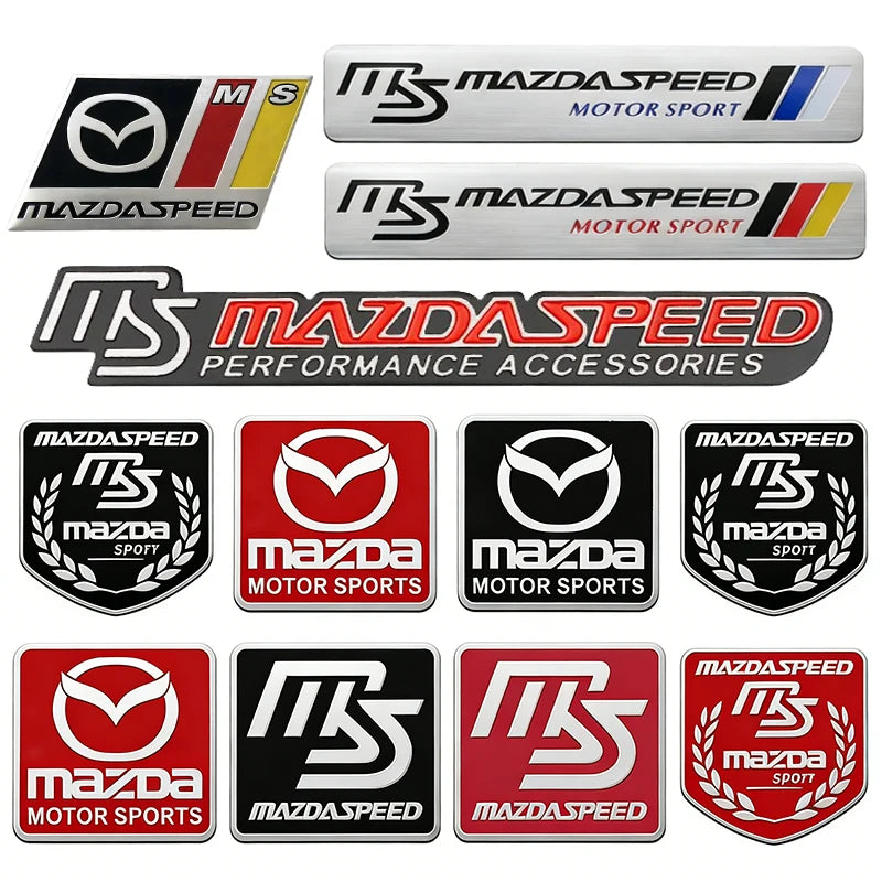 Aluminum Car Flag Emblem Badge Sticker Decal for Mazda 2 3 6 CX3 CX5 CX30