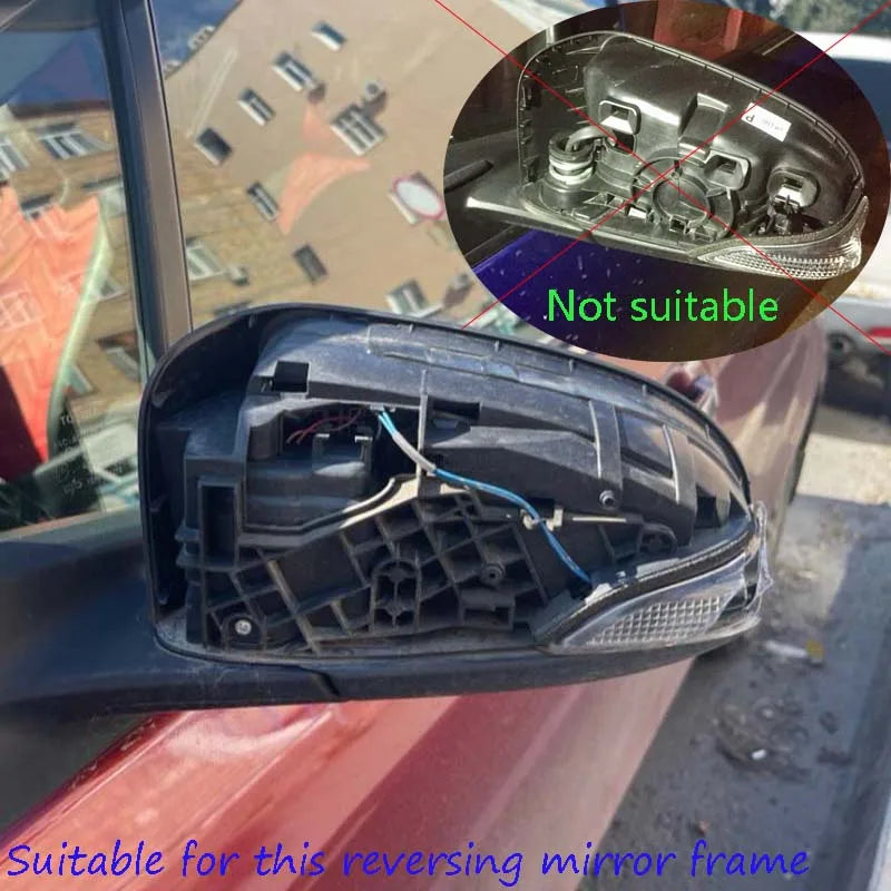 Rearview Mirror Cover Caps Side Mirror Housing Shell for Toyota Vitz 2011–2019